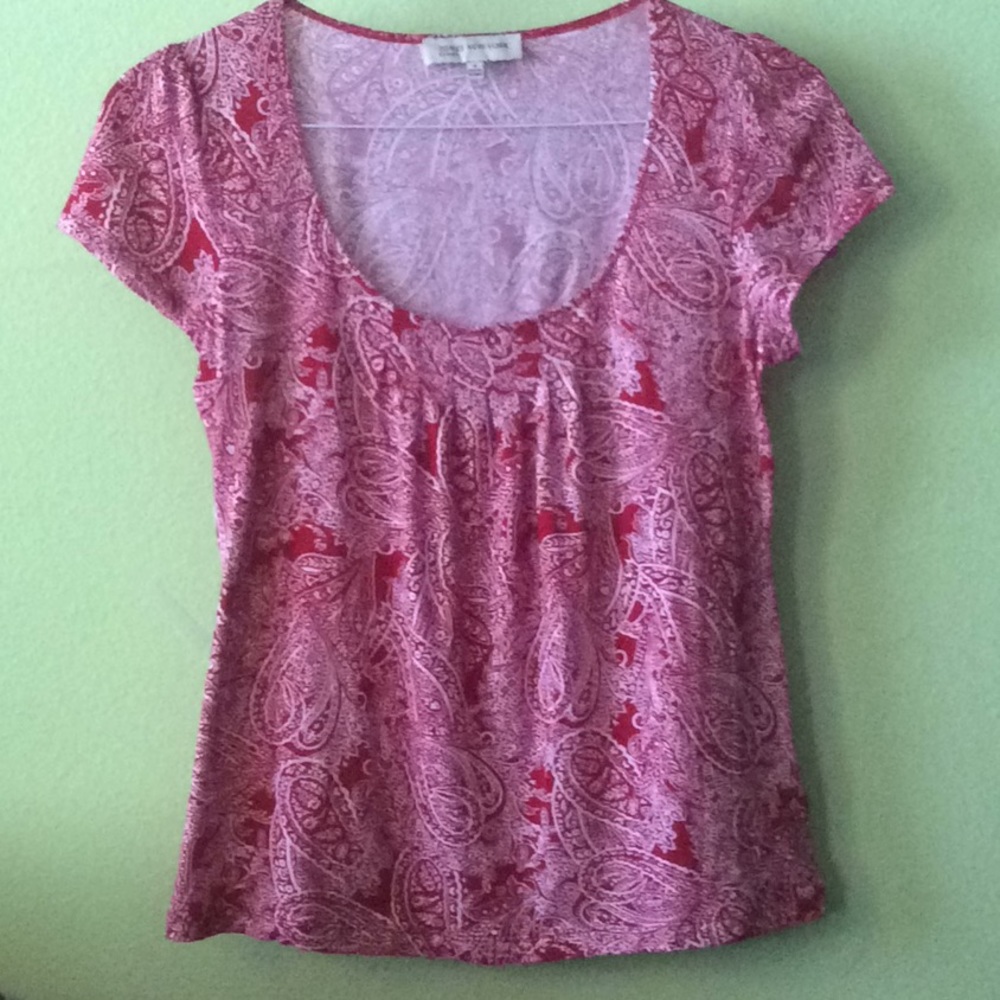 NWOT JONES NEW YORK Sport Cotton Paisley Pleated S